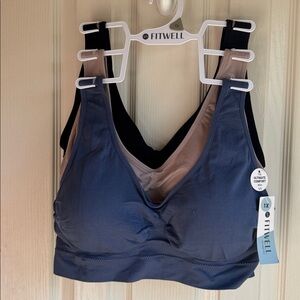 NWT FITWELL 3 PIECE COMFORT BRA SET